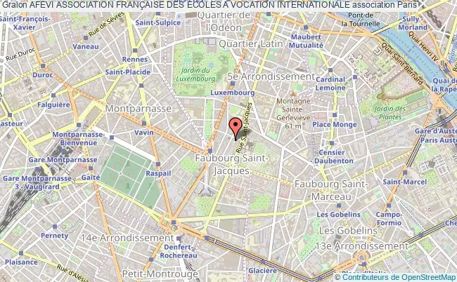 plan association Afevi Association FranÇaise Des Ecoles A Vocation Internationale Paris