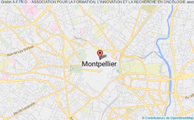 plan association A.f.i.r.o. - Association Pour La Formation, L'innovation Et La Recherche En Oncologie Montpellier Cedex 5