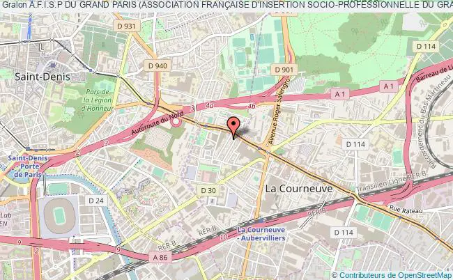 plan association A.f.i.s.p Du Grand Paris (association FranÇaise D'insertion Socio-professionnelle Du Grand Paris) La    Courneuve