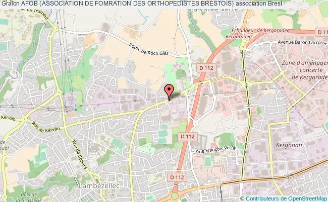 plan association Afob (association De Fomration Des Orthopedistes Brestois) Brest