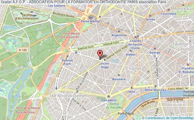 plan association A.f.o.p. - Association Pour La Formation En Orthodontie Paris Paris