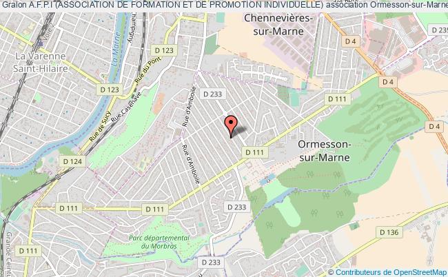 plan association A.f.p.i (association De Formation Et De Promotion Individuelle) Ormesson-sur-Marne