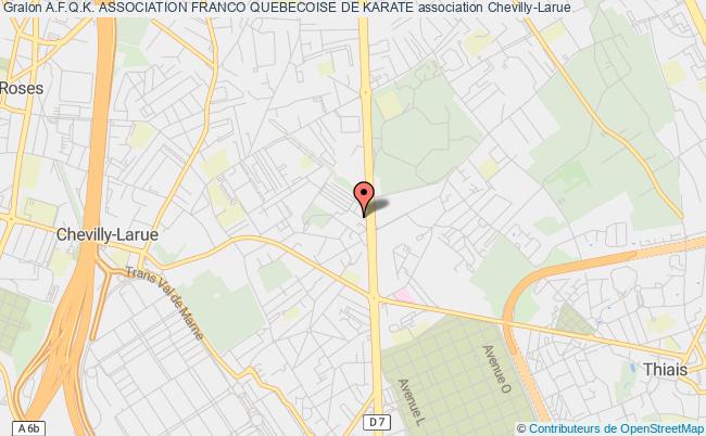 plan association A.f.q.k. Association Franco Quebecoise De Karate Chevilly-Larue