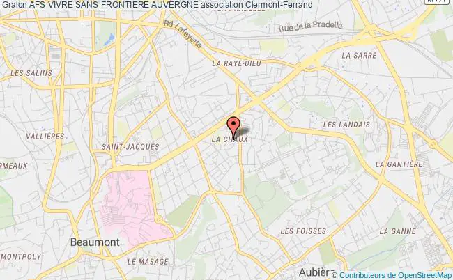 plan association Afs Vivre Sans Frontiere Auvergne Clermont-Ferrand