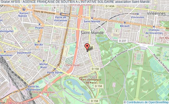 plan association Afsis - Agence FranÇaise De Soutien A L'initiative Solidaire Saint-Mandé