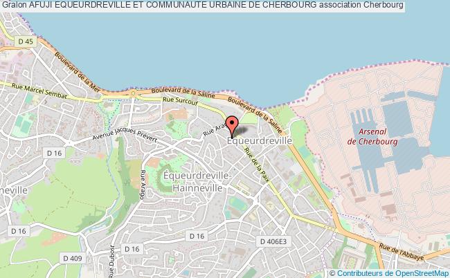 plan association Afuji Equeurdreville Et Communaute Urbaine De Cherbourg Équeurdreville-Hainneville