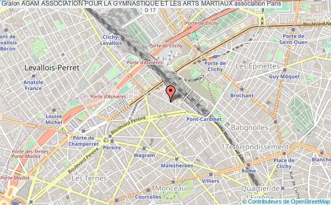 plan association Agam Association Pour La Gymnastique Et Les Arts Martiaux Paris