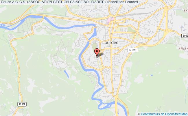 plan association A.g.c.s. (association Gestion Caisse Solidarite) Lourdes