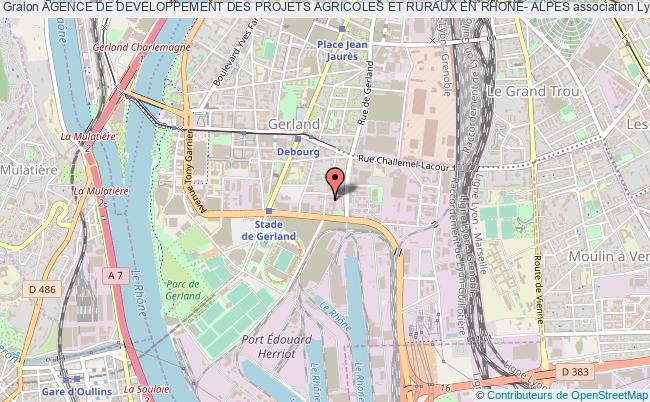 plan association Agence De Developpement Des Projets Agricoles Et Ruraux En Rhone- Alpes Lyon 7e Arrondissement