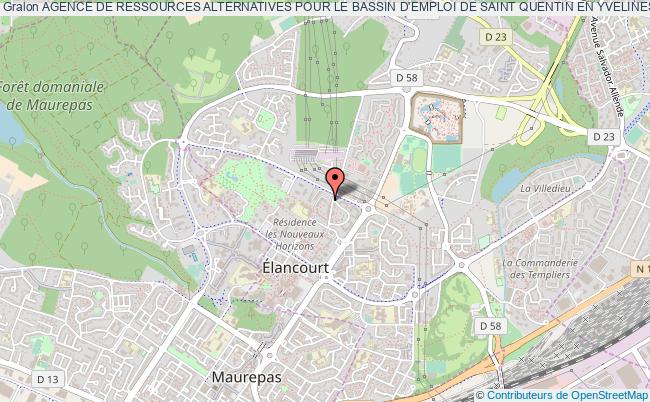plan association Agence De Ressources Alternatives Pour Le Bassin D'emploi De Saint Quentin En Yvelines Élancourt