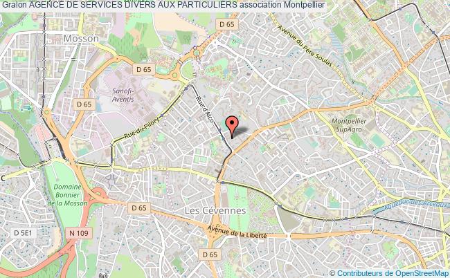 plan association Agence De Services Divers Aux Particuliers Montpellier