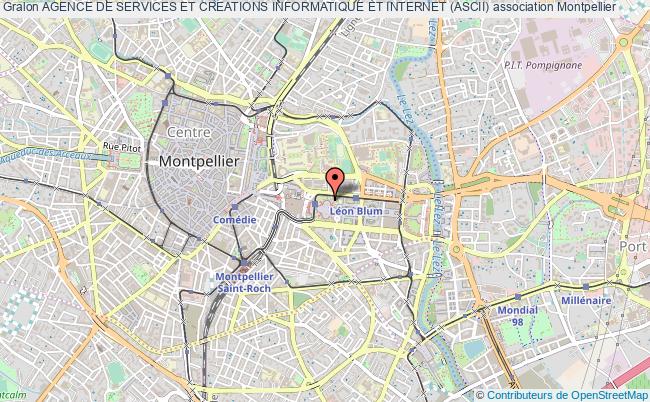 plan association Agence De Services Et Creations Informatique Et Internet (ascii) Montpellier