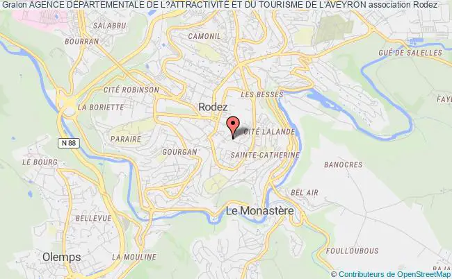 plan association Agence DÉpartementale De L?attractivitÉ Et Du Tourisme De L'aveyron Rodez