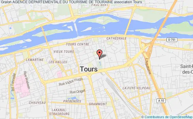 plan association Agence DÉpartementale Du Tourisme De Touraine Tours
