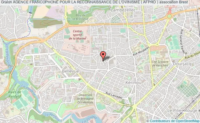 plan association Agence Francophone Pour La Reconnaissance De L'ovinisme ( Afpro ) Brest