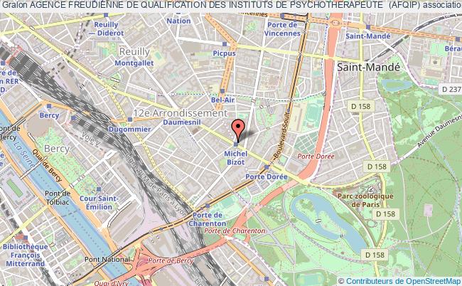 plan association Agence Freudienne De Qualification Des Instituts De Psychotherapeute  (afqip) Paris 12e