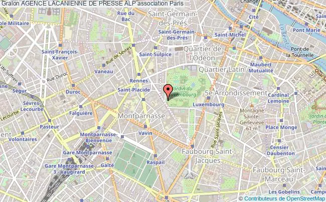 plan association Agence Lacanienne De Presse Alp PARIS