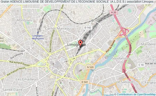 plan association Agence Limousine De DÉveloppement De L?Économie Sociale  (a.l.d.e.s.) Limoges