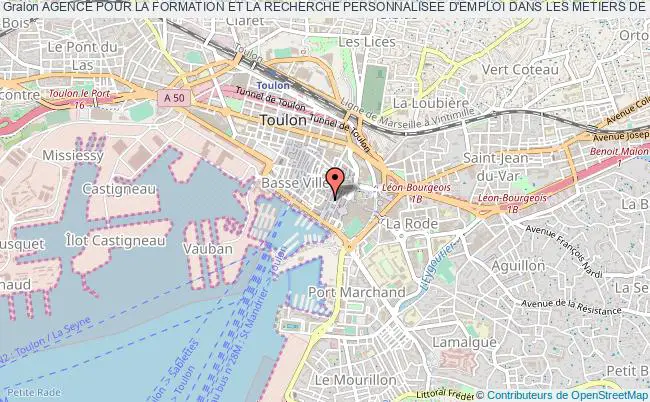 plan association Agence Pour La Formation Et La Recherche Personnalisee D'emploi Dans Les Metiers De L'hotellerie (fremh) Toulon