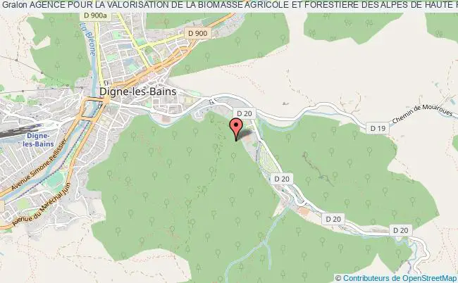 plan association Agence Pour La Valorisation De La Biomasse Agricole Et Forestiere Des Alpes De Haute Provence Digne-les-Bains
