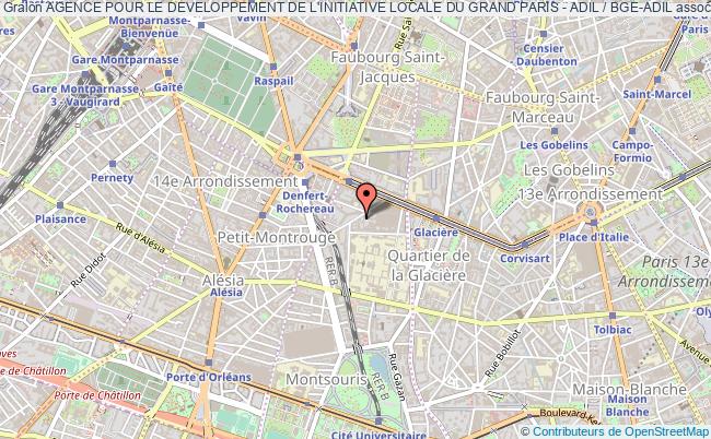 plan association Agence Pour Le Developpement De L'initiative Locale Du Grand Paris - Adil / Bge-adil Paris