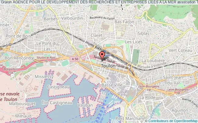 plan association Agence Pour Le Developpement Des Recherches Et Entreprises Liees A La Mer Toulon