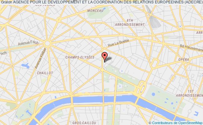 plan association Agence Pour Le Developpement Et La Coordination Des Relations Europeennes (adecre) Paris 8e