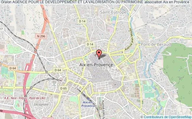 plan association Agence Pour Le Developpement Et La Valorisation Du Patrimoine Aix-en-Provence