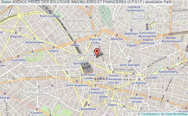 plan association Agence Privee Des Solutions Immobilieres Et Financieres (a.p.s.i.f.) Paris