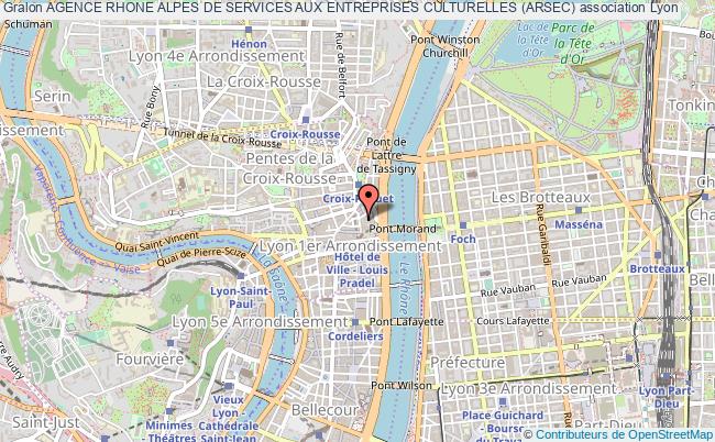 plan association Agence Rhone Alpes De Services Aux Entreprises Culturelles (arsec) Lyon
