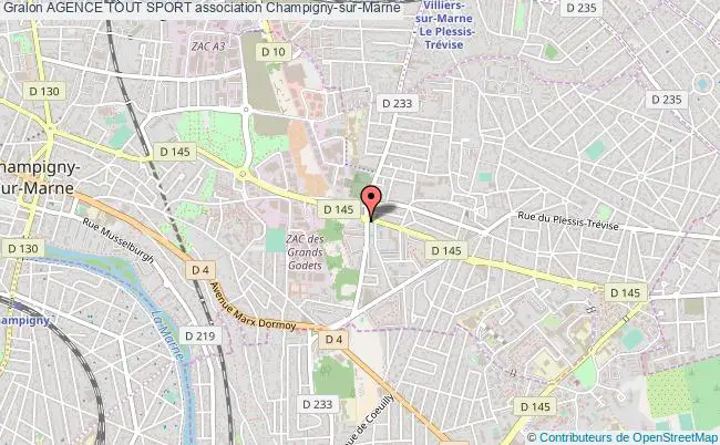 plan association Agence Tout Sport Champigny-sur-Marne
