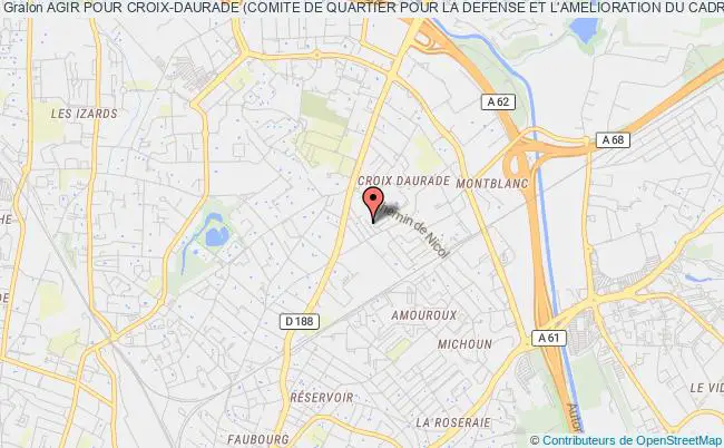 plan association Agir Pour Croix-daurade (comite De Quartier Pour La Defense Et L'amelioration Du Cadre De Vie Toulouse