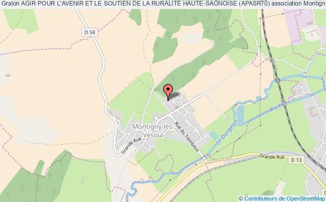 plan association Agir Pour L'avenir Et Le Soutien De La RuralitÉ Haute-saÔnoise (apasr70) Montigny-lès-Vesoul