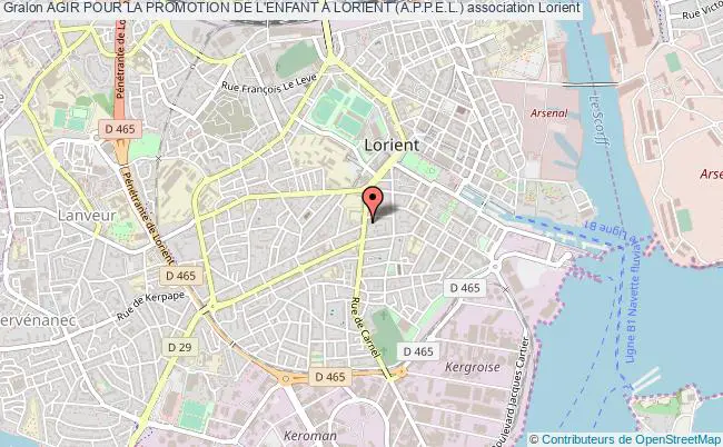 plan association Agir Pour La Promotion De L'enfant A Lorient (a.p.p.e.l.) Lorient