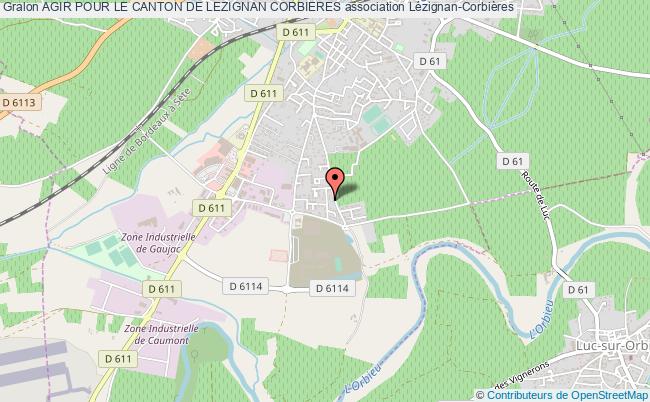 plan association Agir Pour Le Canton De Lezignan Corbieres Lézignan-Corbières