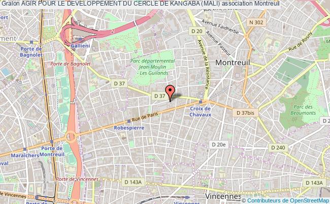 plan association Agir Pour Le Developpement Du Cercle De Kangaba (mali) Montreuil