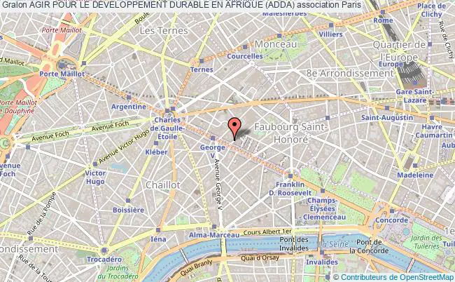 plan association Agir Pour Le DÉveloppement Durable En Afrique (adda) Paris