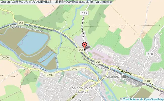 plan association Agir Pour Varangeville - Le Renouveau Varangéville