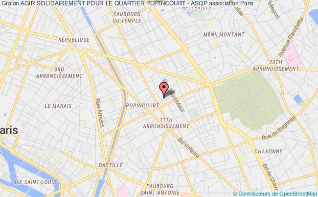 plan association Agir Solidairement Pour Le Quartier Popincourt - Asqp Paris