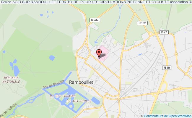 plan association Agir Sur Rambouillet Territoire  Pour Les Circulations PiÉtonne Et Cycliste Rambouillet