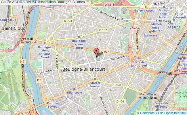 plan association Agora Danse Boulogne-Billancourt