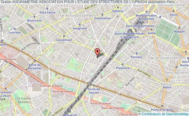 plan association Agorametrie Association Pour L'etude Des Structures De L'opinion Paris