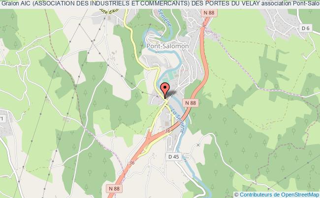 plan association Aic (association Des Industriels Et Commercants) Des Portes Du Velay Pont-Salomon