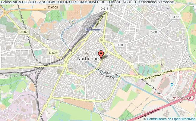 plan association Aica Du Sud - Association Intercommunale De Chasse Agreee Narbonne