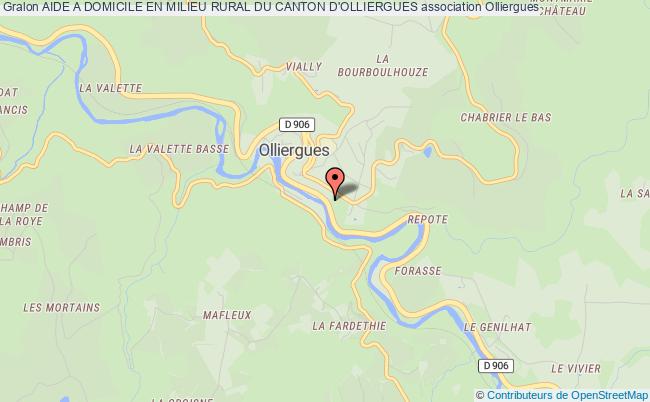 plan association Aide A Domicile En Milieu Rural Du Canton D'olliergues OLLIERGUES