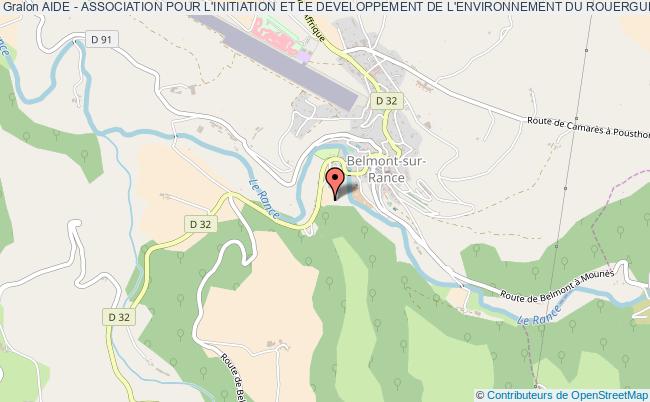 plan association Aide - Association Pour L'initiation Et Le Developpement De L'environnement Du Rouergue Et Haut Languedoc Belmont-sur-Rance