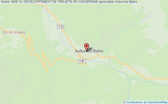 plan association Aide Au Developpement De Projets En Couserans Aulus-les-Bains