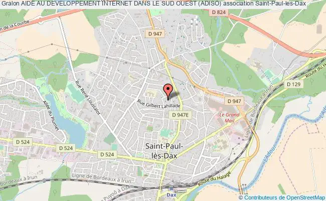 plan association Aide Au Developpement Internet Dans Le Sud Ouest (adiso) Saint-Paul-lès-Dax