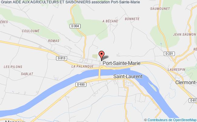 plan association Aide Aux Agriculteurs Et Saisonniers Port-Sainte-Marie