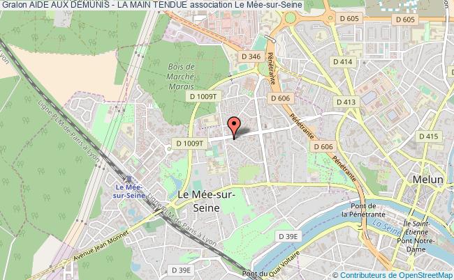 plan association Aide Aux DÉmunis - La Main Tendue Mée-sur-Seine